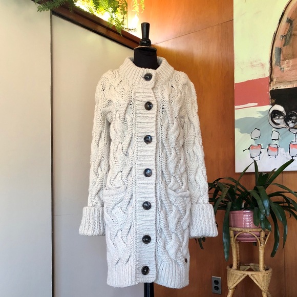 burberry long cardigan